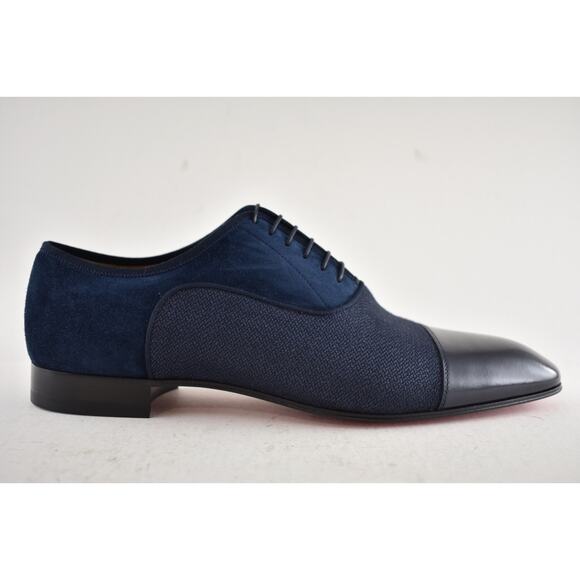 Christian Louboutin Greggo Flat Marine Blue Lace Up Oxford Dress Loafer 46 13 main image 11